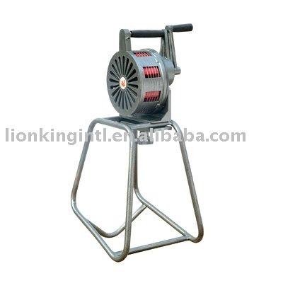 China manual siren LK-120, crank siren with stand, civil protection siren LK-120 for sale