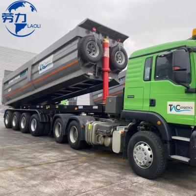 China Truck Trailer Laoli Brand 3Axle Mining dumper Side Tipper / Rear Dumper Semi Trailer 50-100ton dump truck for sale for sale