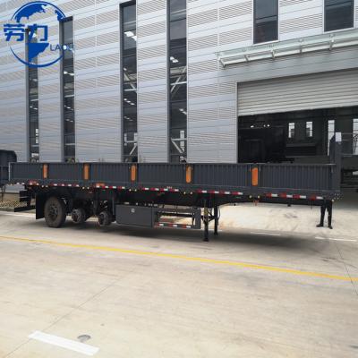 China Truck Trailer 3 Axle 600 mm Side Wall Semi Trailer 800mm Dropside Wall Cargo Semi-Trailer 40 Ton  Side Wall trailer sale for sale