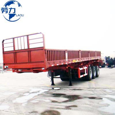 China Truck Trailer 30-100 Tons 2 axles 3 axles 4 axles Cargo Van box Semi truck trailer fence side wall semi trailer for sale