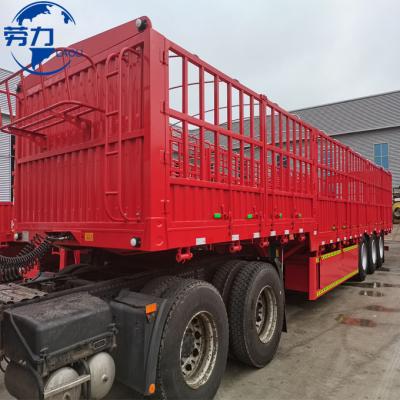 China Dropside 40ft 3 Axle Cargo Haul Truck Trailer Sidewall Trailer 30-50 Ton Drop Side Wall Semi Truck Trailer for Philippines for sale