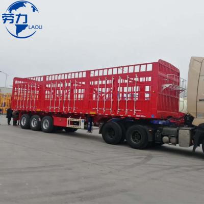 China Truck Trailer Chinese good quality 2 axle  3 axle 40ft 20 ft side wall cargo semi trailer enclosed  30ton dropside fence semi trailer for sale