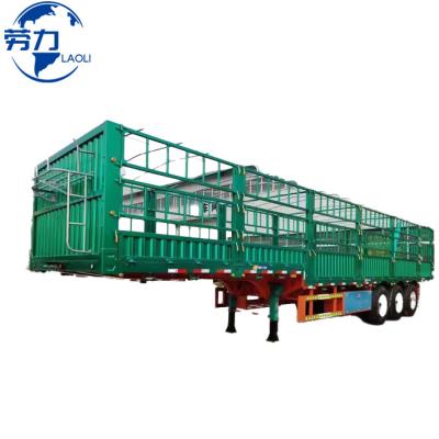 China Truck Trailer China factory 3/4 axles 40ft fence semi trailer cargo transport 600mm fence side wall semi trailer for sale