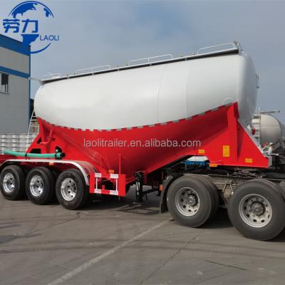 China Truck Trailer Low Prices V-type Pneumatic Dry Bulk Trailers Cement Bulker Laoli Brand 3 Axles  Transporters Bulk Cement Tanker Trailer for sale