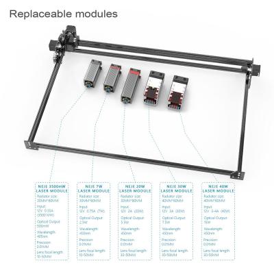 China NEJE Master 2s 7w 460*810MM Large Workstation 2.5w Power Diode Laser Engraving Machine Air-cooled Max Laser Cutting Machine for sale