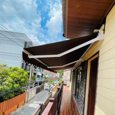 China Outdoor Aluminum Cable Arm Sunshade Arm Tents Supplier Electric Retractable Folded Folded Awning zu verkaufen