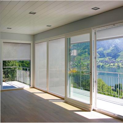 中国 Large Size Motorized Waterproof Anti Windproof Mosquito Zip Track Vertical Outdoor Blinds 販売のため