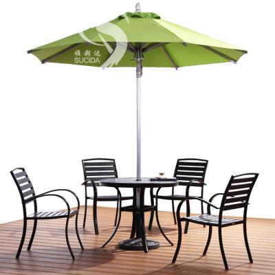 China Patio\Garden\Outdoor High Quality Ribs\Hotel\Beach 8 Brushed Center Pole Aluminum Garden Beach Umbrella for sale