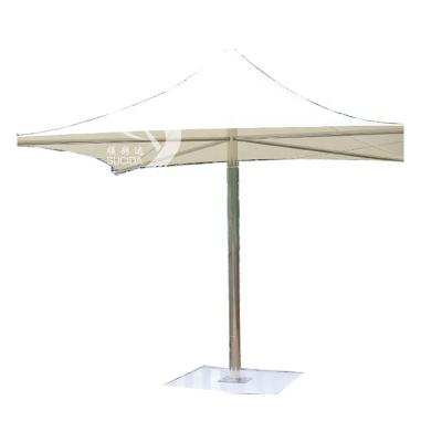 China Modern Heavy Outdoor Anti Wind Membrane Structure Stainless Steel Umbrella for sale