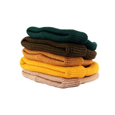 China Wholesale COMMON Winter Long Hat Unisex Logo Recycled Yarn Acrylic Warm Fisherman Sport Ribbed Cuff Knit Beanie for sale