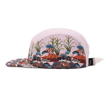 China New European and American JOINT printing baseball cap hats 5 panel hat flat brim wholesale baseball cap for sale