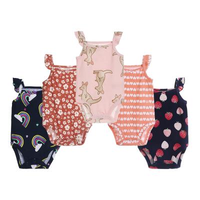 China Jumpsuit Soft Clothes Sleeveless Baby Rompers Cartoon Newborn Cute Baby Clothes With Different Colors for sale