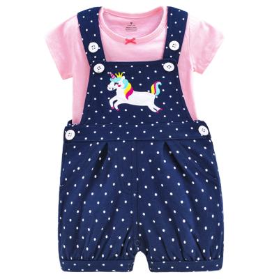 China KT273 Anti-Shrink Boy 1 To 3 Years Two Piece Suits 100% Cotton Baby Clothes Set Summer Baby Jumpsuits for sale