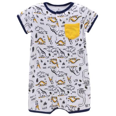 China Newborn Baby Clothes Summer Sleeeves Baby Boy Rompers Cartoon Mickey Minnie Print Anime Girl Short Infant Overalls Romper Cotton Sleeve Shorts for sale