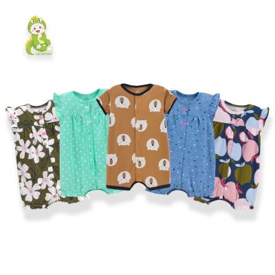 China Growprint Cute 6.9.12.18 .24 Months Baby Clothes 100% Cotton Short Sleeve Unisex Baby Romper One-Piece For Summer for sale