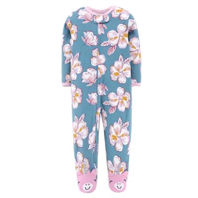 China Factory direct wholesale casual baby boy girls long sleeve 100% cotton long zipper romper soft and comfortable for sale