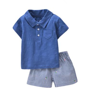 China Casual Camouflage Baby Boys Clothes T-shirt + Suit Summer Solid Shorts 2pcs Outfits Clothes Set for sale