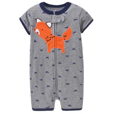 China 100% Cotton Clothes Baby Romper Newborn Summer Short Sleeve 100% Flat Cartoon With Low Price for sale