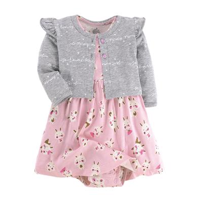 China New Style Anti-wrinkle 100% Cotton Baby Clothing Set Summer Baby Romper Dress For Girls for sale