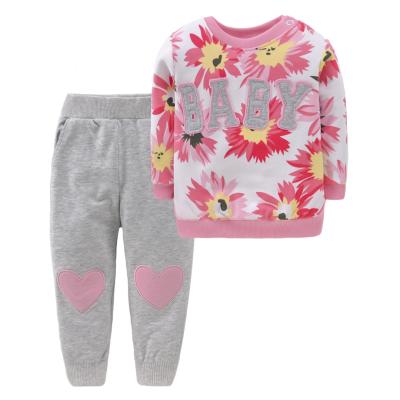 China 2021 Hits Baby 2pcs Eco-Friendly Clothing Sets Long Sleeve Sweatshirt And Pants Set For Spring Autumn for sale