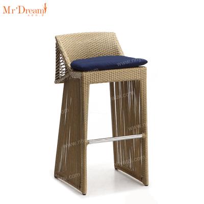 China New Mr.Dream Furniture Rattan Outdoor Modern Modern Cafe Umpire Chair/High Top Bar Stool(Accept Customized) for sale