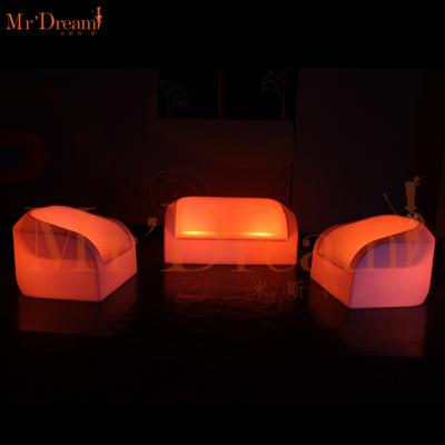 China Waterproof Glow in the Dark Portable Waterproof Party Event RGB Color Light Up Garden Furniture for sale