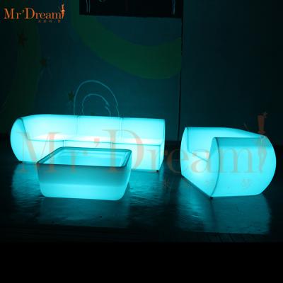 China Mr.Dream Waterproof Commercial Outdoor Party Waterproof 16 Changing Colors Led Glow Lighted Sofa Furniture for sale