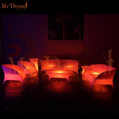 China Modern Weather Resistance Mr.Dream Commercial Party Club Refill Led Light Plastic Party Furniture for sale