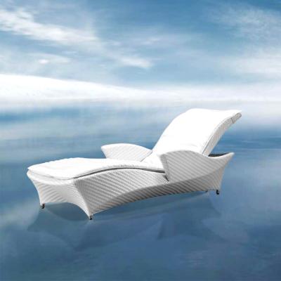 China Wholesale Modern Contemporary Rattan Hotel Swimming Pool Beach Chair Waterproof Extended Outdoor Sun Lounger for sale