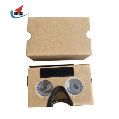 China 3D Movie/3D Games MOQ 1pc Plain Kcraft Paper Google Cardboard VR Glass Observation Headsets With Nose Protector And Headband for sale