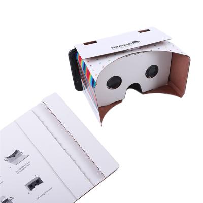 China 3D Movie/3D Games Version Virtual Reality Cardboard Glass Google Cardboard VR Glasses Google Cardboard VR Headset DIY VR Watching Flat Cardboard for sale