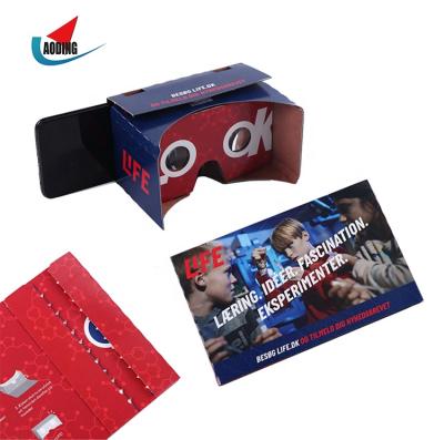 China 3D Movie/3D Single Cardboard 25MM PMMA Glasses Foldable Watching Google Cardboard VR Glasses Envelope 3D VR Games Promotion Gift for sale