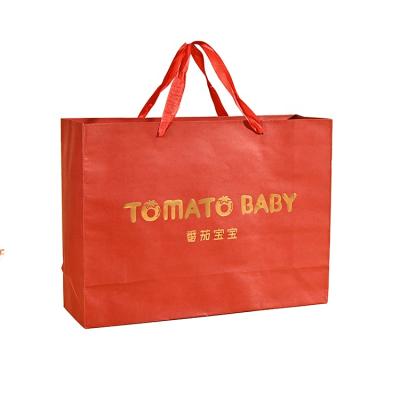 China Luxury Custom Recyclable Clean Logo Printed Boutique Clothing Shopping Jewelry Wedding Gift Packaging Paper Bag For Clothes for sale