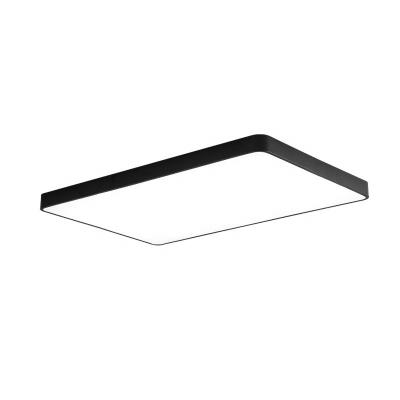 China Modern ultra-thin modern led ceilling surface mounted square rectangle rectangle led ceiling lighting black 3000K 4000K 6000K for sale