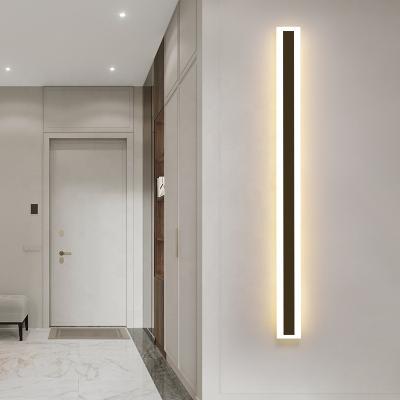 China Modern style new black gold ssimple wall lamp design sconce lighting bathroom black led wall light wall mount fixtures for sale