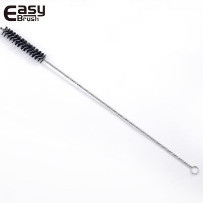 China Long Twisted Wire Brass Pipe Cleaning Brush With Plastic Handle for sale