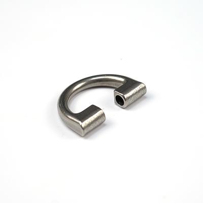 China Dongguan Handbag Buckle Nickel Free Custom Metal Hardware Custom Hat Adjuster Buckle, Black Metal Buckle for sale