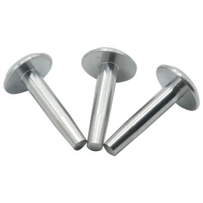 China Auto Lathe Head Fasteners Single Parts Cap Flat Solid Stainless Steel Rivets for sale