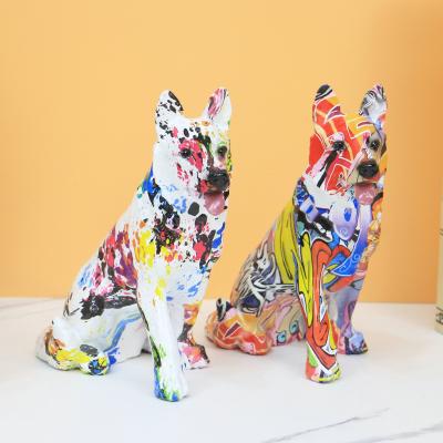 China Worldwide 2022 Best Craft Interior Design Resin Dog Sculpture Cute Selling Decor For Home Decoration for sale