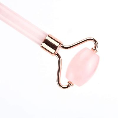 China Original natural hand held jade roller facial roller rose quartz roller for face massage for sale