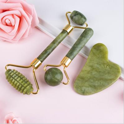 China Amazon Hot Selling High Quality Natural Face Massage Roller Rose Quartz Jade Roller For Face Therapy Anti Aging Rose Color for sale