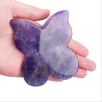 China Face Jade Massage Tool Jade Guasha Butterfly Gua Scraping Sha For Face for sale