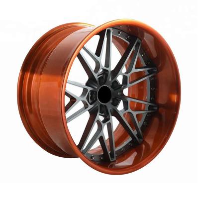 China ALLOY Customized 2 Piece Alloy Car Wheels , Deep Concave Forged Car Wheels for sale