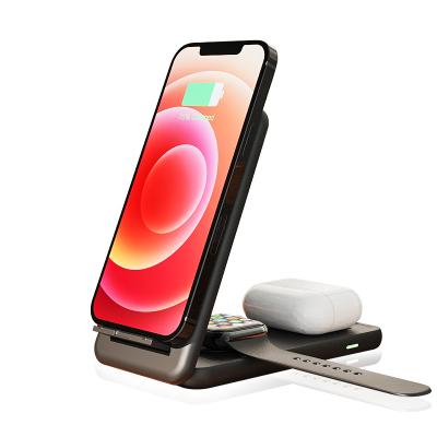 China Fast Shipping Wireless Smart Watch Charger Dock For Phone 3 In 1 Multi Function Charging Dock for sale