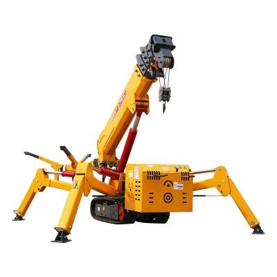 China The Other 1.2T Mini Telescopic Spider Crawler Crane 1 Ton Smallest Spider Crane For Sale Micro Spider Crane Lift for sale