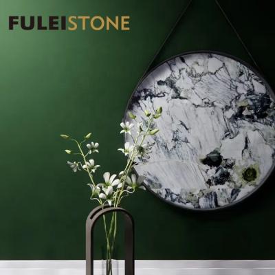 China Modern Natural Polished Beauty Marble Slab Green White Marble For Wall And Flooring Tiles for sale