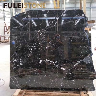 China Modern Italy Black Marble Slab Polished Used For Floor And Wall for sale