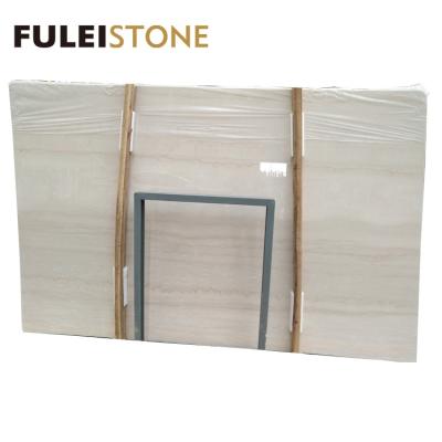 China Modern High Quality Polished Natural Imperial Beige Wooden Slabs Of Croatia Marble for sale