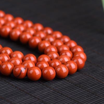 China Fashion Use Wholesale Red Color 100% Natural Red Jasper Loose Beads For DIY Jewelry Making for sale