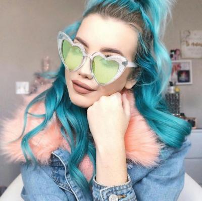 China Fashion sunglasses shape hand polished glass heart shaped sunglasses china wholesale for sale